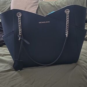 Michael Kors Navy Chain-Handle Tote